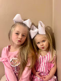 Sparkly White Ribbon Bow
